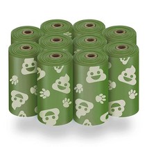 Best Pet Supplies 강아지 배변 봉투 찢어짐 방지 강아지 쓰레기 봉투 리필 d2w 수명 제어 플라스틱 기술, 15 Count (Pack of 10)_Green wi