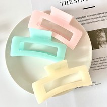 리본트리 파스텔 사각 집게핀 올림머리 헤어핀