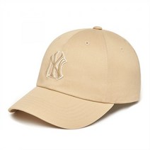 [국내매장판] 엠엘비 MLB 베이직 언스트럭쳐 볼캡 모자 NY (L.Sand)