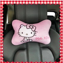 헬로키티 차량용 목쿠션 목베개 귀여운 캐릭터 자동차 쿠션 안전벨트커버 A2443, 애플 레드 벨벳