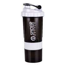 체육용품 체육교구 스포츠용품쉐이커 컵 550Ml 단백질 분말 교반 스포츠 피트니스 병 3 층 대용량 주전자, 03 white