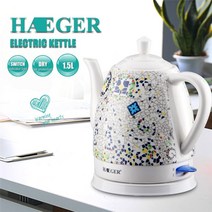 미니전기포트 세라믹 자동 전원 끄기 도자기 거품 주전자, 1500ml, 유럽 ​​연합
