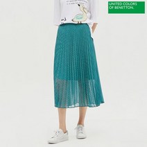 베네통 베네통 프린트 플리츠 스커트 BASKA3131_BL