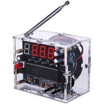 DIY FM 디지털 라디오 키트 조정 가능한 무선 수신기 87-108Mhz 모듈 납땜 학습 교육용, 01 Red