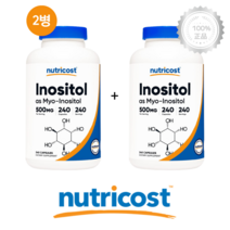 [2병] 뉴트리코스트 이노시톨 500mg 240캡슐 효능 미오이노시톨 여성 건강, 1개, 기본