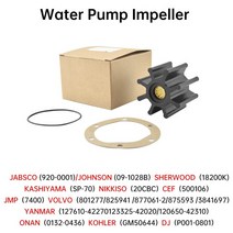 호환 워터 펌프 임펠러 JABSCO 920-0001 JOHNSON 09-1028B SHERWOOD 18200K ONAN 0132-0436 KOHLER GM50644 CEF 5001, [01] Black