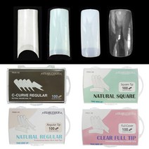 네일윈도우 네일국가고시 손톱연장 손톱보수 인조손톱/네일팁, 1팩, 네츄럴스퀘어팁 500pcs