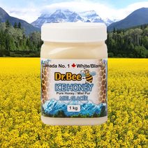 캐나다 석청 아이스 허니 꿀 1kg 유기농 천연 진한 크림 꿀, 1개