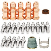 33피스 IPT60 PT60 IPT40 PT40 플라즈마 커팅 토치 팁 전극 쉴드 캡 스탠드 오프, 33PCS