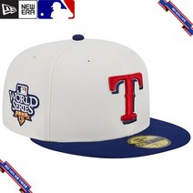 [미국정품] 915442 스냅백 캡모자 MLB [텍사스 레인저스] 뉴에라 Retro 59FIFTY Fitted Hat - Stone/Navy -