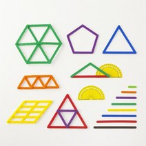 초등수학 수업교구 도형만들기 지오스틱 82P 크리스마스 선물 학습교구