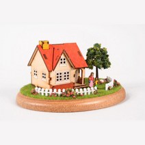 미니 목재 단독주택 정원 나무조립 모형 두뇌발달 만들기세트 입문용 집콕놀이 eq toy, 상세페이지참조