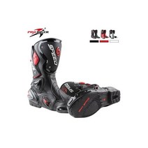 Riding Trider 100% 뉴 모토 사이클 부츠 크로스 가죽 롱 하이 슈즈 화이트 블랙 GP 더티 바이크 사이즈 10-45 B1004, 9, Medium black