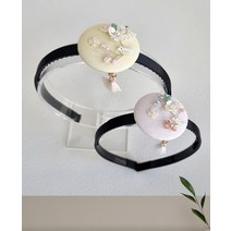화조 배씨머리띠 댕기 헤어밴드 돌 백일 한복 소품 장신구 아동 여아한복머리띠