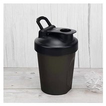 CooGoo 단백질 파우더 쉐이커 병 운동 전 쉐이크 스무디 BPA 프리 및 거품기 볼 400ml 컵 (473.2ml(16온스)-400ML-1BTL 블루 홀오버), Black Whole Over