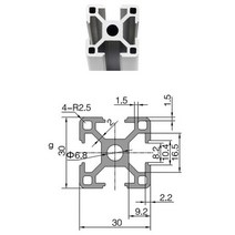 기계 부속 자재 베어링 스쿠류 커넥터 볼 밸브 샤프트 2020 2040 3030 2080 알루미늄 프로파일 100 200 300 350 400 450 500 550 600 mm 선, 750mm