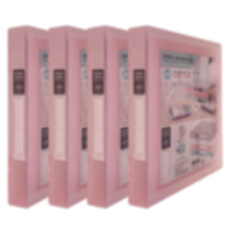 오렌지오피스 인덱스 심플 클리어 파일 케이스 대 A4 40mm, 핑크, 4개