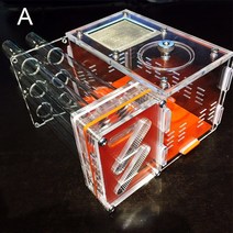 DIY 아크릴 개미 농장 먹이 영역 하우스 워크샵 5 석고 튜브 둥지 곤충 테스트 애완 동물 ANTHILL, A, 12.5x12.5x8.5cm