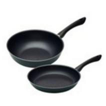 해피콜 뉴 샤인블랙 다이아몬드 프라이팬 D 세트 2p, 블랙 + 그린, 후라이팬28 + 궁중팬28