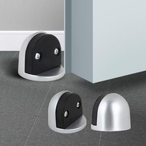 벽 충격 소음방지 도어스토퍼 안전고리 보조키 유치원교사 주부, 크롬 2P