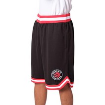 Ultra Game NBA 남성용 농구 액티브 우븐 반바지 블랙, Toronto Raptors, X-Large