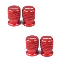 자동차 후드4pcs Car Wheel Tire Valve Caps Aluminum Airtight Covers Badge Emblem for Ford Fusion Acce, 03 for Fusion Red