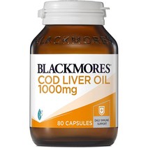 블랙모어스 코드 리버 오일 1000mg 80캡슐, 1개, 80정