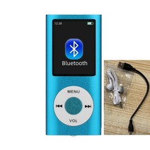블루투스 MP3 휴대용 MP3 음악 플레이어 미니 녹화 블루투스 무손실 32GB TF 카드 헤드폰 워크맨, 06 Blue, 04 파란_03 32GB