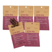 푸디웜 츄잉 저알러지 기능성 강아지간식 져키/트릿, 고구마츄잉, 5개