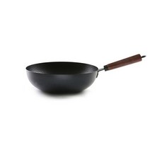 베이비웍 중국수제 무쇠 주물 솥 냄비 주철 32 34 가마솥 비 스틱 팬 빵 피자 계란 팬 스토브 팬케이크 팬 가정용 요리 팬, 32cm-1