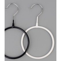 socean 갈고리 링 옷걸이 머플러 목도리 서클 행거1P 원구 후크 걸이 머플러 판매 전시대 넥타이 걸이대 허리 벨트, 블랙