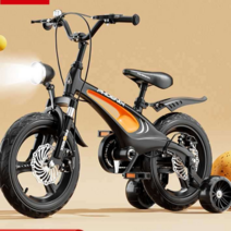 어린이 4발 자전거 3 ~ 10 살 바퀴 탈부착 보조 선물, 12인치키 88~105cm  블루