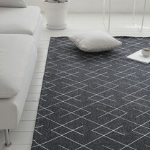 더크린 셔닐큐빅 카페트 러그 차콜그레이100X150