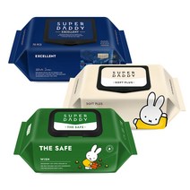 핫템 슈퍼대디 안전브랜드 아기물티슈 10팩 20팩 캡형 대용량, 7.시그니처 블루 미스터펭 70매 20팩