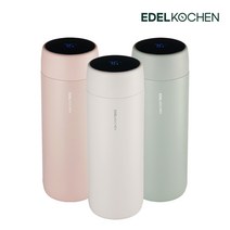 에델코첸 온첵 316 스테인리스 스마트 텀블러 430ml 온도체크텀블러, 포레스트그린