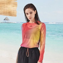 [오닐] [모델착장] 여성 레모스 메쉬 긴팔 티셔츠 OWTRL6151-414