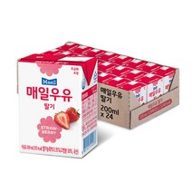 매일우유 멸균우유 (딸기) 200ml ( 유통기한 임박할인 2023.2.3 ), 48팩