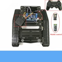 Y100 금속 탱크 섀시 키트 스마트 크롤러 로봇 플랫폼 33GB-520 DC 모터 + 제어 키트 플라스틱 트랙 DIY 스, 01 WiFi contorl
