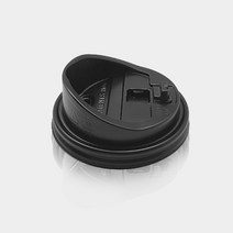 일회용 종이컵 10/13온스 롱개폐형뚜껑(검정) 100개