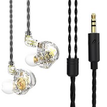AK6 MAX 인이어 이어폰 분리형 라인 변경 용 마이크 헤드폰이있는 HIFI 저음 소음 차단 이어 버드 헤드셋, No.03