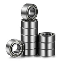 R166 ZZ 베어링 ID 0.5cm3/16인치 x OD 0.9cm3/8인치 0.3cm1/8인치 미니어처 볼 금속 차폐 및 그리스 사전 윤활 처리 정밀 롤러 10팩 USA 미국