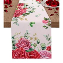 크리스마스 유칼립투스 전나무 나무 로빈 홈 장식 테이블 웨딩 주방 러너, 130.33 X 153cm+LXM11930