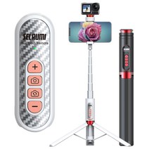 셀루미 줌기능 블루투스 셀카봉 삼각대 SEL-ZM900e, 블랙레드