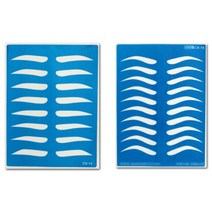 눈썹문신 디자인 그리기 연습판 가이드틀 눈썹그리기, 1개, 3번