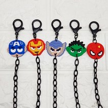 어벤져스 마스크스트랩/캐릭터마스크목걸이/어린이마스크스트랩/유아마스크스트랩/마스크걸이, 스파이더맨