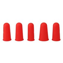 Anti-slip 뜨거운 접착제 총 손가락 모자 고온 방지 anti-scalding 손가락 장갑에 대 한 실리콘 손가락 커버 보호대, 레드 5pcs