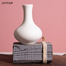CNTCSM장식 도자기 작은 꽃병 화이트 꽃병 공예품 꽃꽂이 디퓨저 병 거실 도자기, 초벌구이 작은 꽃병 스타일 3