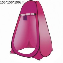 이동식화장실 완전 자동 빠른 열기 변경 텐트 야외 샤워 목욕 낚시 수영 변기 비치, 핑크 더블