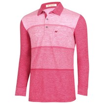 남성 국산 신축성좋은 스판 골프웨어 카라 티셔츠 NA-KAAG-851-핑크