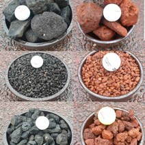 유림화훼자재상사 화산석 자연화산석화분마감재 가벼운돌 화산원석괴석유림화분 화산사(레드) 1호(3~5mm) 1kg